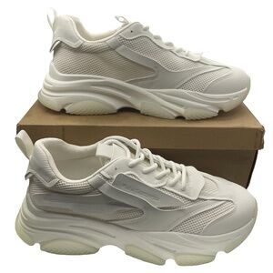 Steve Madden Possess white lace-up mesh sneakers men’s Size 13